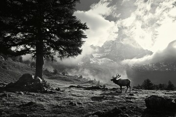 Bat-eared fox puppies play together. Beautiful simple AI generated image