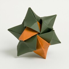 Obraz premium Vibrant Origami Star Geometry Paper Folding Abstract Decor