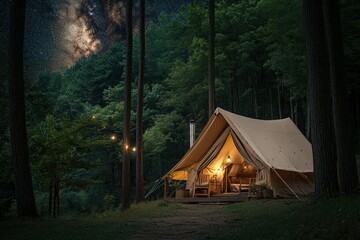 fitness, sport and healthy lifestyle concept - group of happy people doing yoga at summer park. Beautiful simple AI generated image