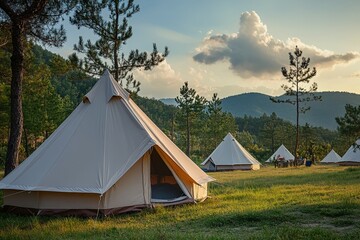 Multi-ethnic students using laptop sitting outside the university campus. Beautiful simple AI generated image