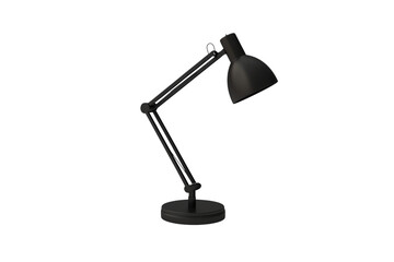 A sleek, adjustable desk lamp with a black finish and a rounded shade, designed for focused lighting in workspaces or study areas.