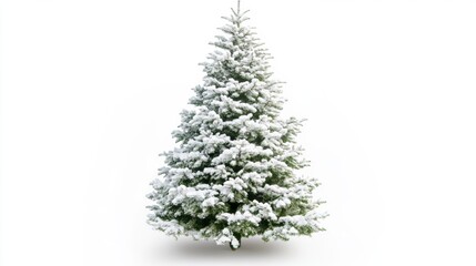 Fototapeta premium Majestic Snow-Covered Christmas Tree
