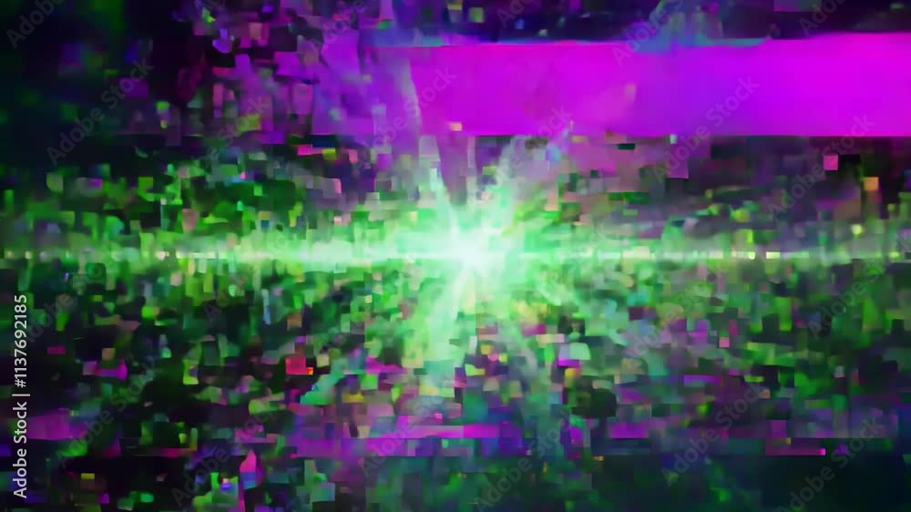Leinwandbilder visual exploration of digital light patterns and color bursts in dark space environment