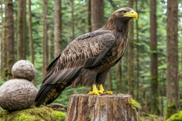 Obraz premium Yellow-vented Bulbul. Beautiful simple AI generated image