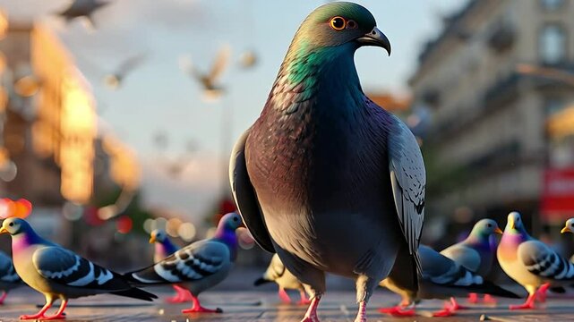 Cinematic Pigeon 4K