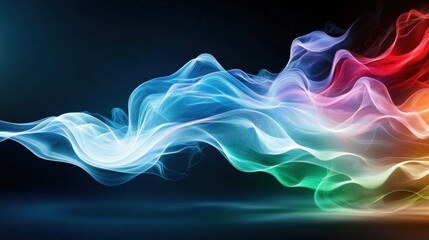 Obraz premium A stunning composition of vibrant blue, red, white, and purple light painting long exposure ripples and waves against a pitch black backdrop