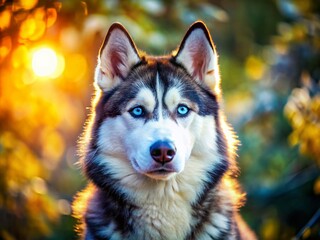 Obraz premium Majestic Siberian Husky Pictures: Stunning Dog Photos, Breathtaking Husky Images, Adorable Siberian Husky Portraits