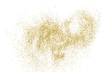 Gold Texture Pattern on Transparent Background. Light Golden Confetti. PNG Design Element.