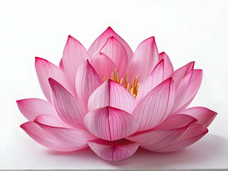 pink lotus isolated on white