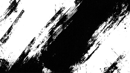 Naklejka premium Grunge czarno-biała miejska tekstura wektorowa. projekt pociągnięcia pędzla. Tekstura nakładki. Wyblakła czarno-biała farbowana tekstura papieru. Szkic grunge design. Użyj do plakatu, okładki, banera, makiety, układu naklejek.