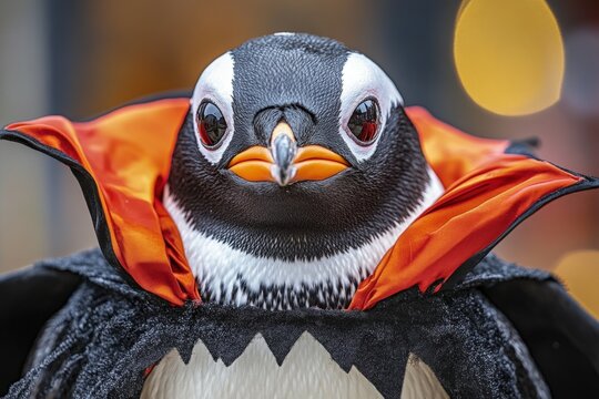An adorable trio of penguins seems to dance on a drifting iceberg with a soft-focus ocean background evoking a sense of freedom. Beautiful simple AI generated image