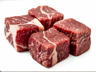 Fototapeta premium raw meat on white