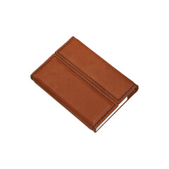 Leather wallet and credit card holder, blank for mockup. isolated white background.