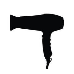 Hairdryer silhouette illustration isolated on a white background