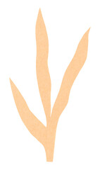 Fototapeta premium Paper craft png design element with DIY coral reef