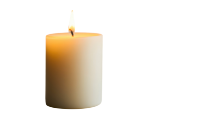 Elegant Classic White Candle with Wick Perfect for Home Decor and Relaxation Settings.