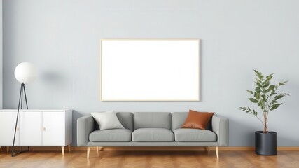 A minimalist mockup of wall art in a stylish room setting, decoration, stylish, design