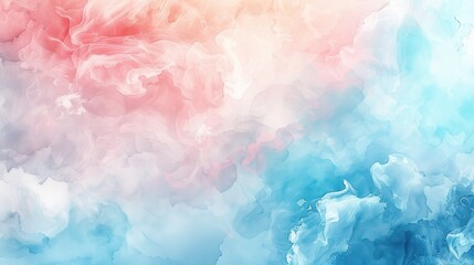 Fototapeta premium Abstract Watercolor Painting: Serenity in Pastel Hues
