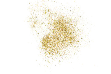 Gold Texture Pattern on Transparent Background. Light Golden Confetti. PNG Design Element.