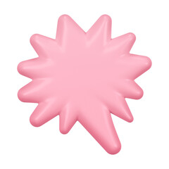 Action bubble png sticker, 3D rendering on transparent background