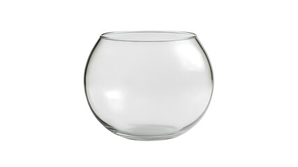 Fototapeta na wymiar A Clean Empty Round-Shaped Fishbowl Ideal for Decorating Spaces or Presenting Aquatic Life Creatively.
