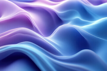 Fototapeta premium Abstract Blue and Purple Waves Flow Smoothly and Elegantly