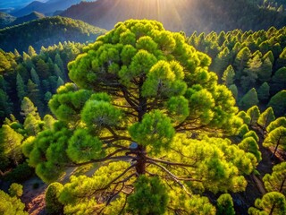 Tenerife Pine Forest Aerial Photography - Corona Forestal Natural Park, Canary Islands, Spain