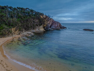 Cloud-covered sunrise over Guerilla Bay