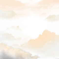 Peach cloud Png on abstract transparent background