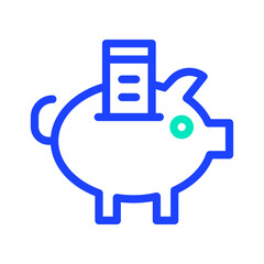 Piggy Bank Vector Icon Design Illustration