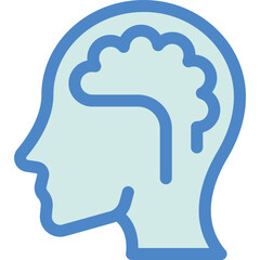 Simple vector icon mind, brain