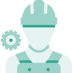 Simple vector icon mechanic, laborer
