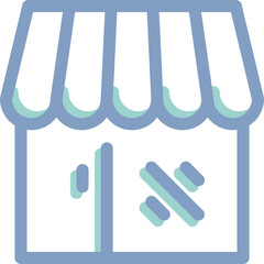 Simple vector icon store building