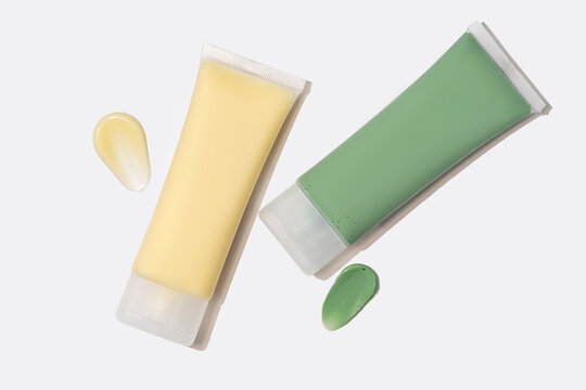 Two types of facial mask products with natural ingredients