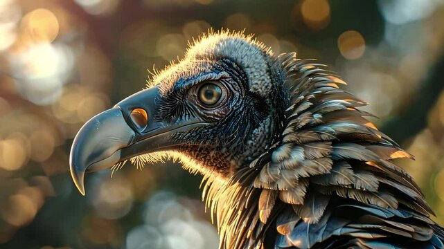 vulture head Footage 4K