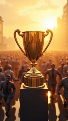 Corporate excellence: best employee or startup competition trophy
