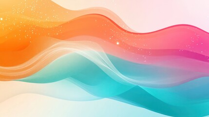 Fototapeta premium Abstract Colorful Waves Design With Subtle Sparkle