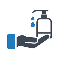Hand Sanitizer Vector Icon for Hygiene Graphics