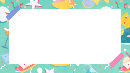 Png party frame in festive green