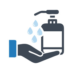 Hand Sanitizer Vector Icon for Hygiene Graphics