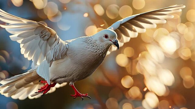 white dove flying Footage 4K