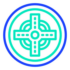 Road intersection Vector Icon Design Illustration