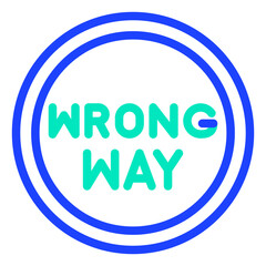 Wrong way Vector Icon Design Illustration