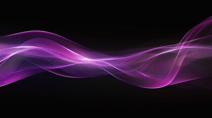 Abstract Purple Wave Light Energy Flow Design