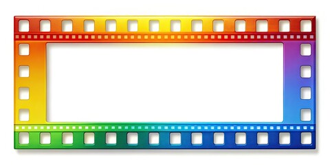Retro film negative, cinematic blank frame; ideal photography prop for vintage movie projects.