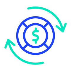 Money flow Vector Icon Design Illustration