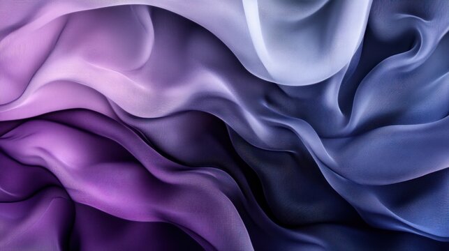 Abstract Draped Fabric Showing Purple Blue Gradient