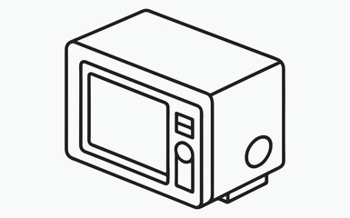 Microwave line icon