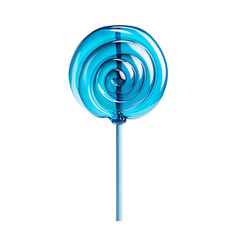 blue lollipop isolated white and transparent background
