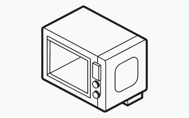 Microwave line icon